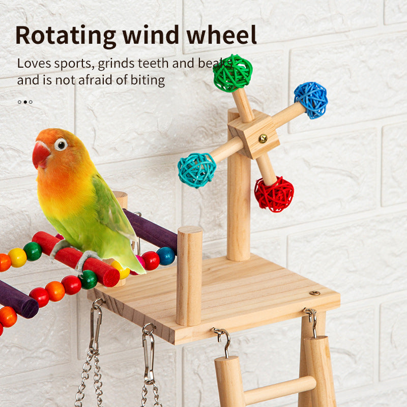 Wooden Bird Training Play Stand