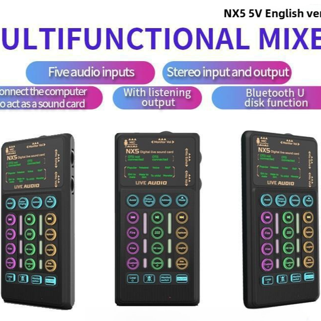 Professional Live Streaming Sound Card Headset