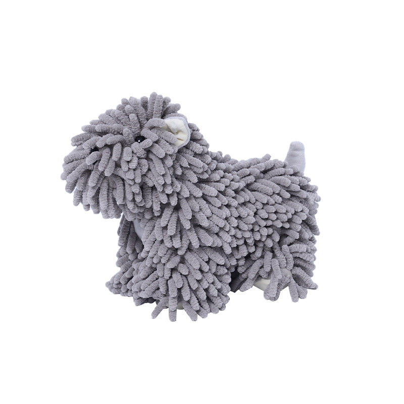 Cartoon Puppy Chenille Hand Towel Soft Absorbent Kitchen Towel