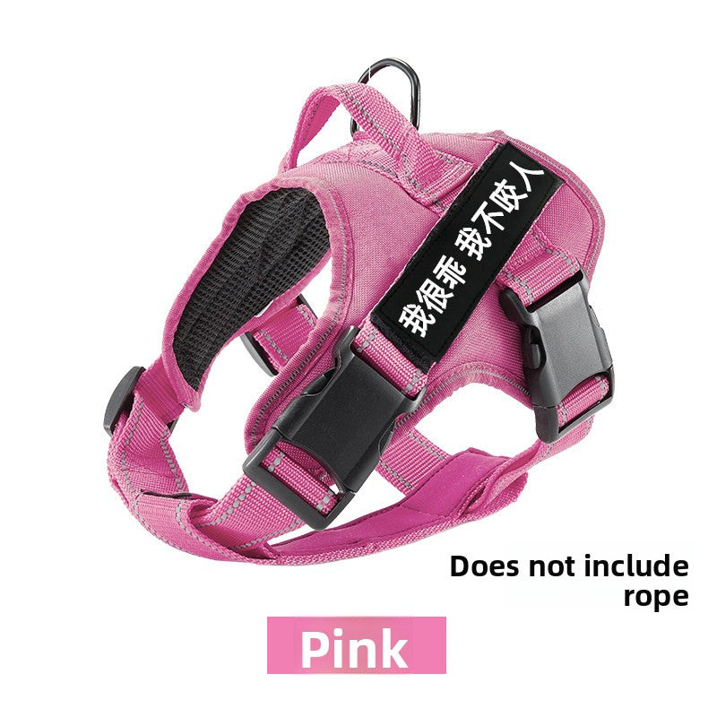 Dog walking vest-style chest harness