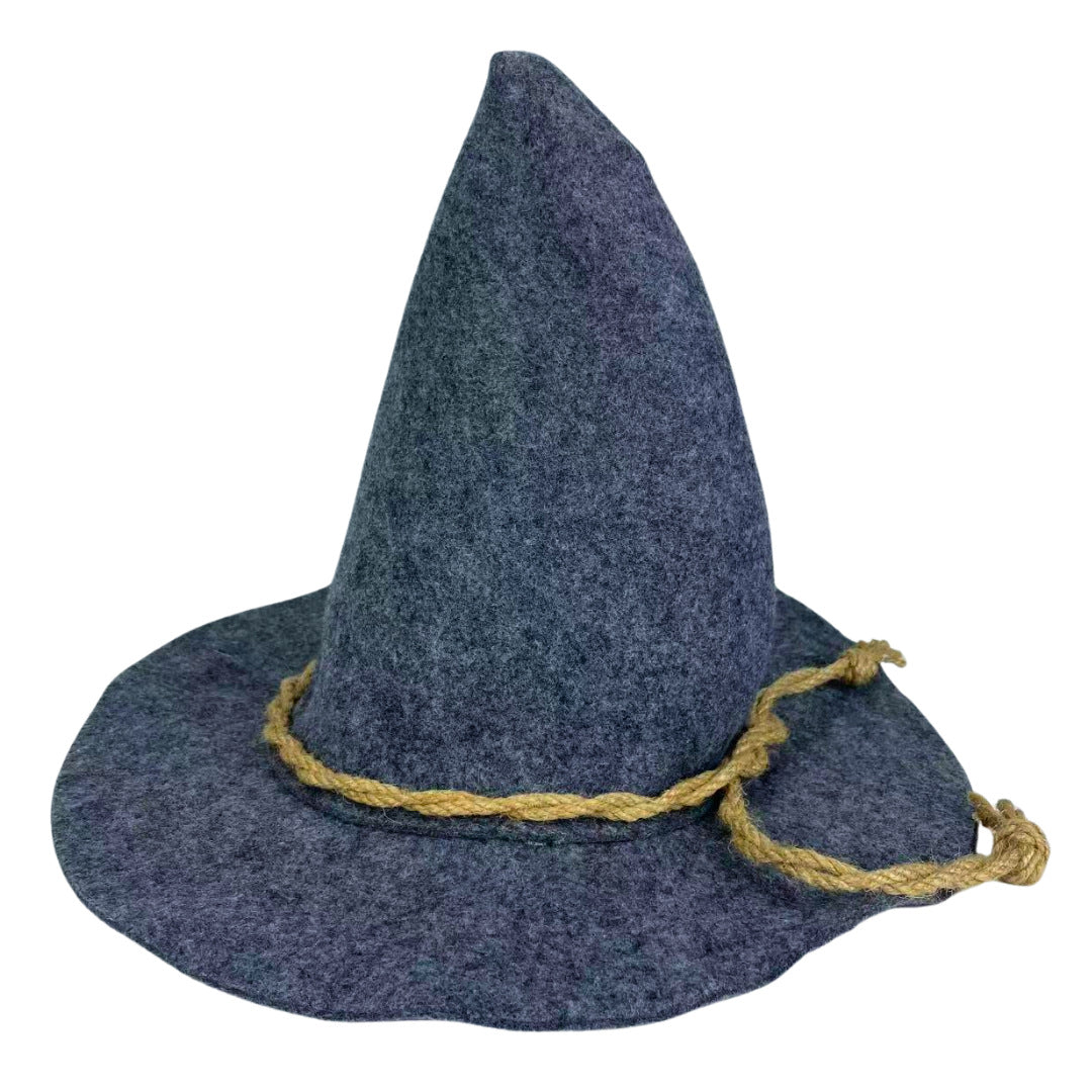Velvet Witch Hat with Decorations for Halloween Party Costume Accessory