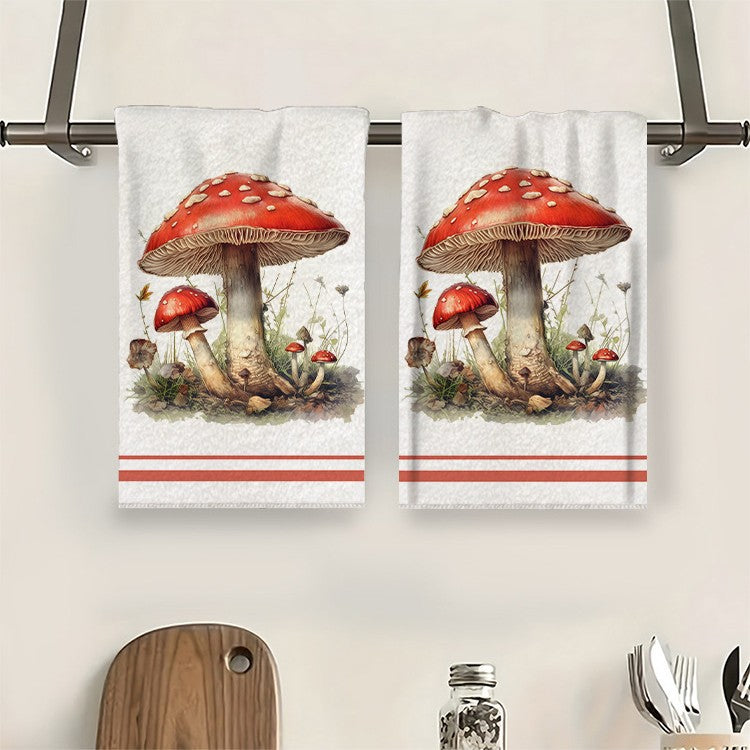 Colorful Mushroom Microfiber Kitchen Towel