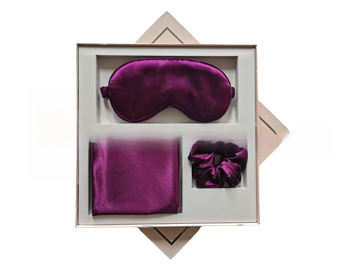 Silk-like four-piece sleep eye mask set