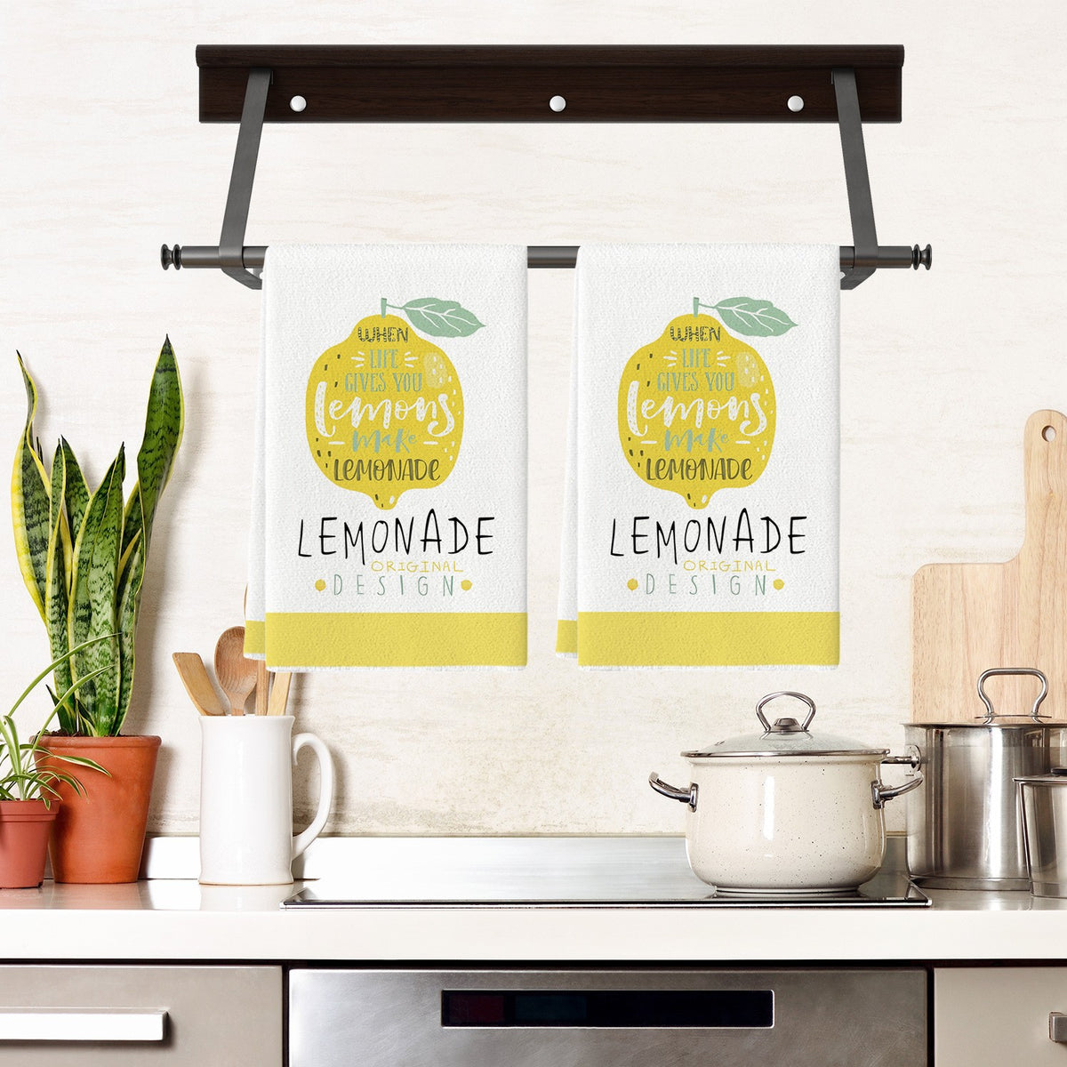 Lemon Print Microfiber Kitchen Towel