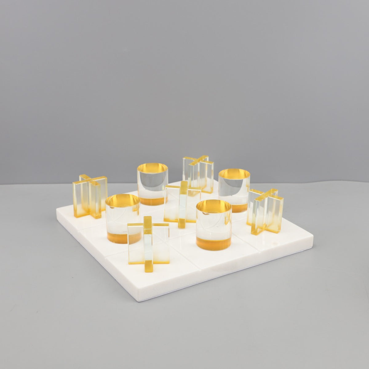 Modern Marble Crystal Chessboard Decor