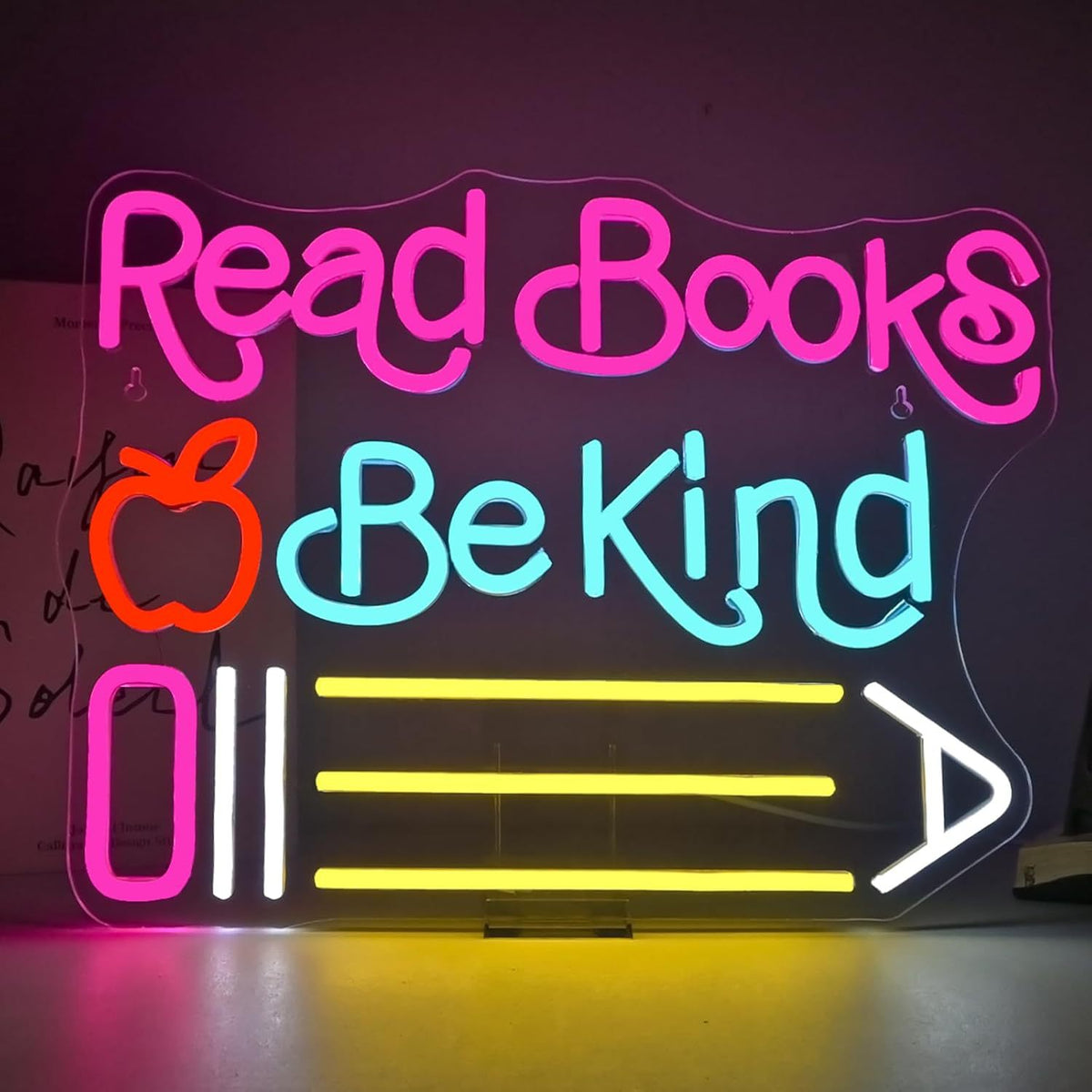 Dimmable LED Reading Neon Sign Wall Decor Light