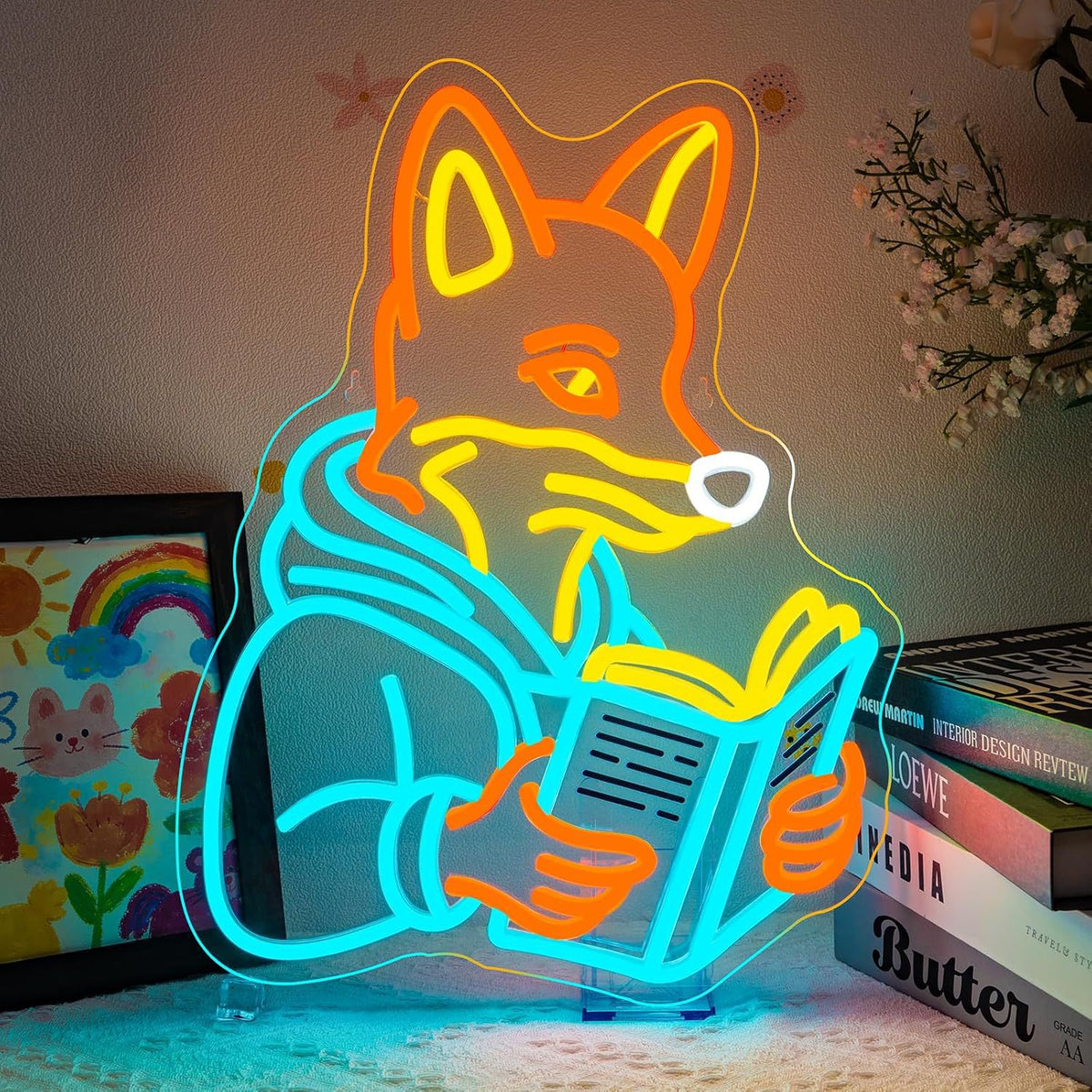 Dimmable LED Reading Neon Sign Wall Decor Light