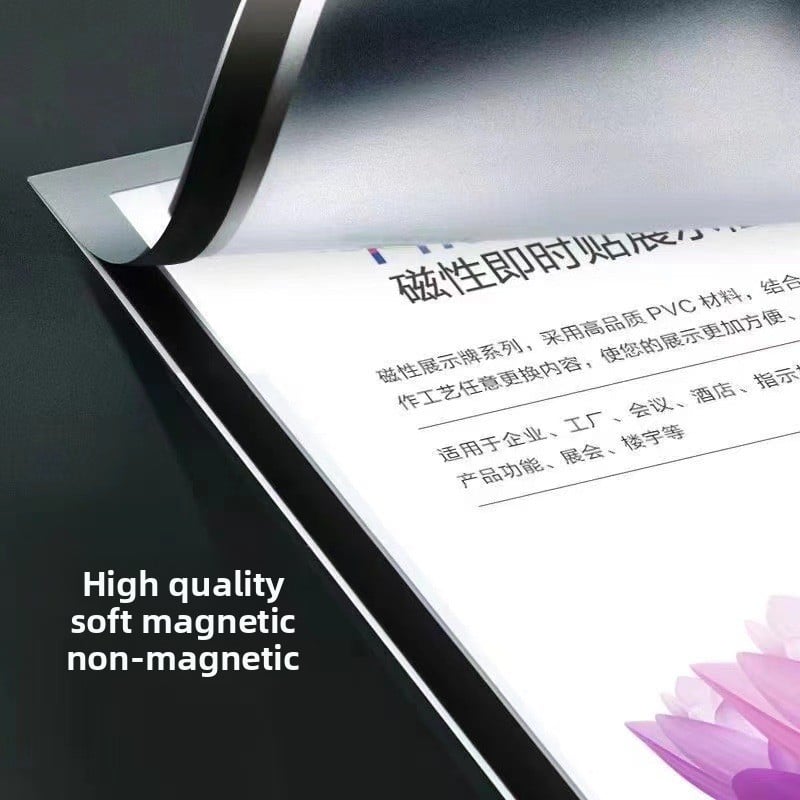 Soft Magnetic Display Sticker for A4/A3 Documents, No-Drill Wall Mount