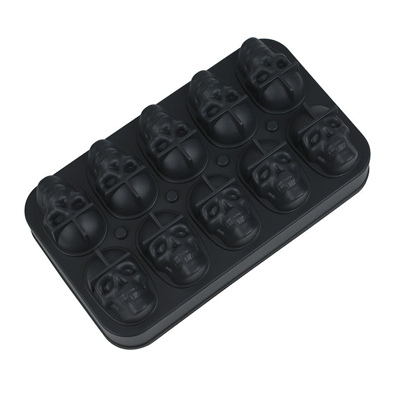 Skull Shaped Silicone Ice Cube Tray