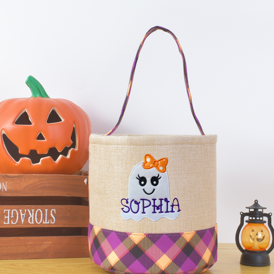 Halloween decorative storage basket with handle