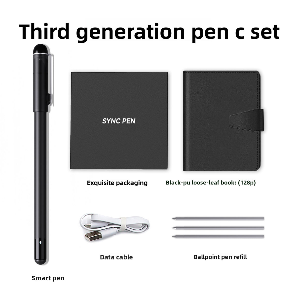 Smart Pen with Electronic Paper Sync Notebook