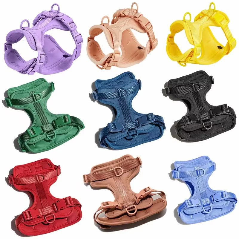 Retractable PVC Dog Harness and Leash Set