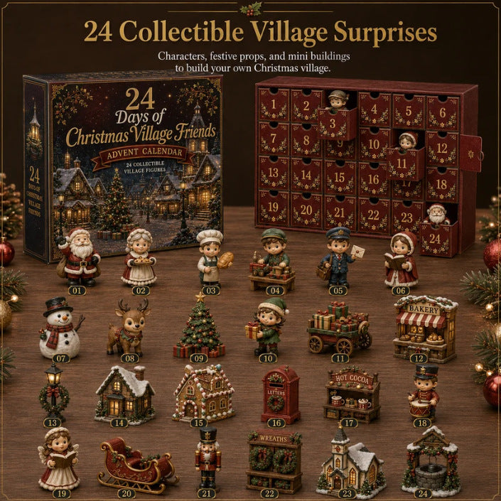 Christmas Advent Calendar Acrylic Blind Box Decoration Collectible Toy