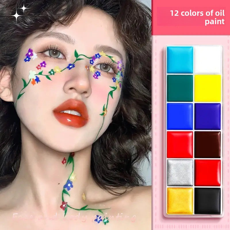 Oil-Based Face Paint Set for Stage and Events