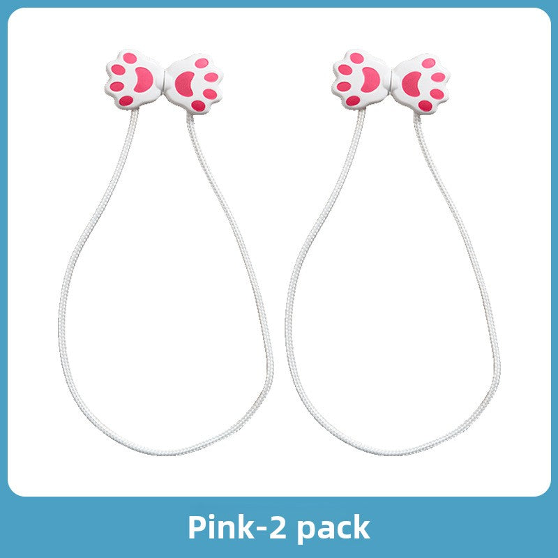 Cat Paw Curtain Tiebacks Magnetic No-Drill Curtain Holders