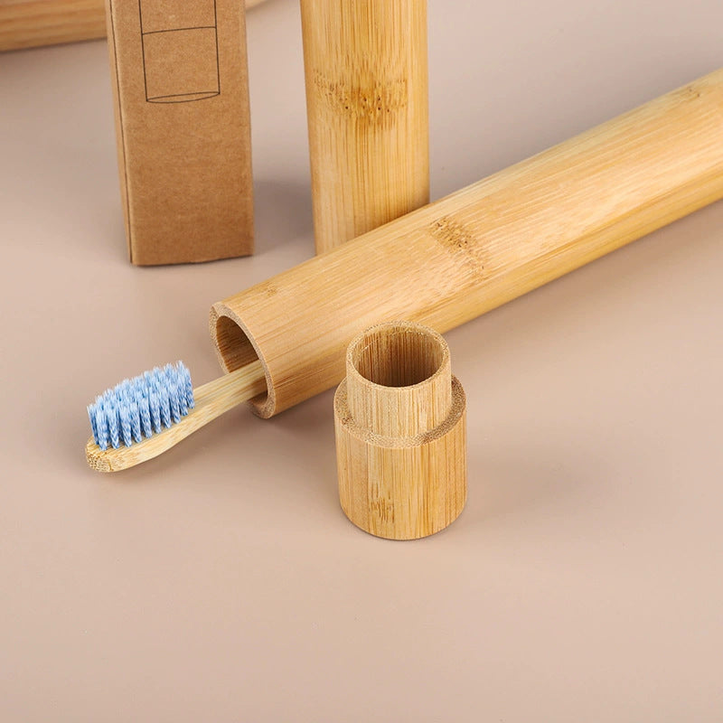 Portable Bamboo Toothbrush Holder