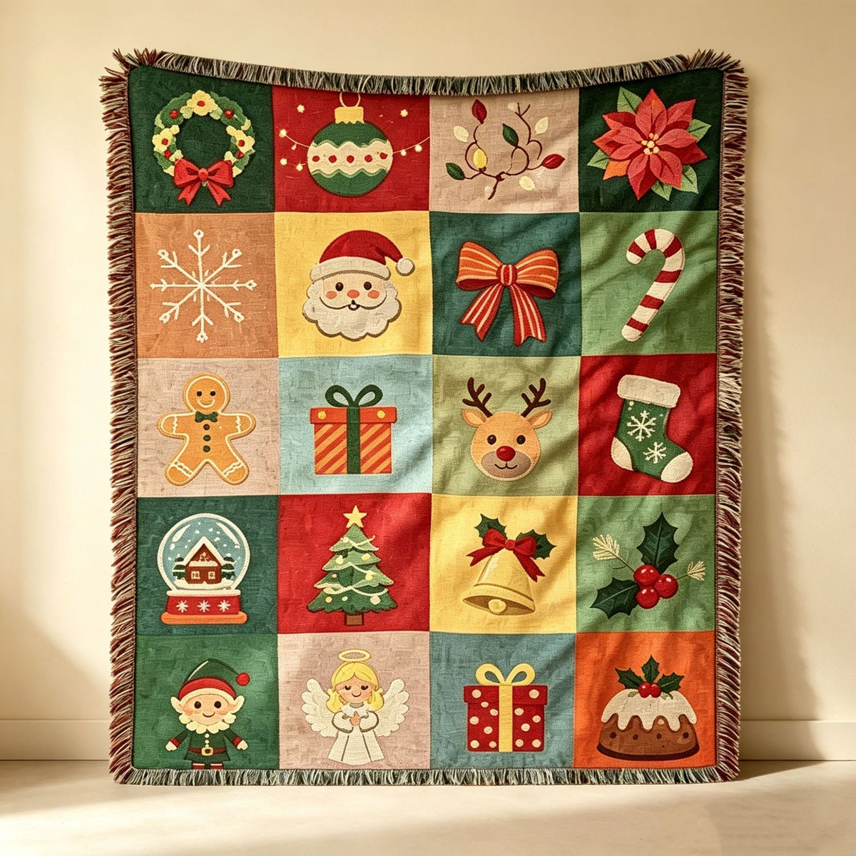 Christmas Themed Decorative Tapestry Blanket