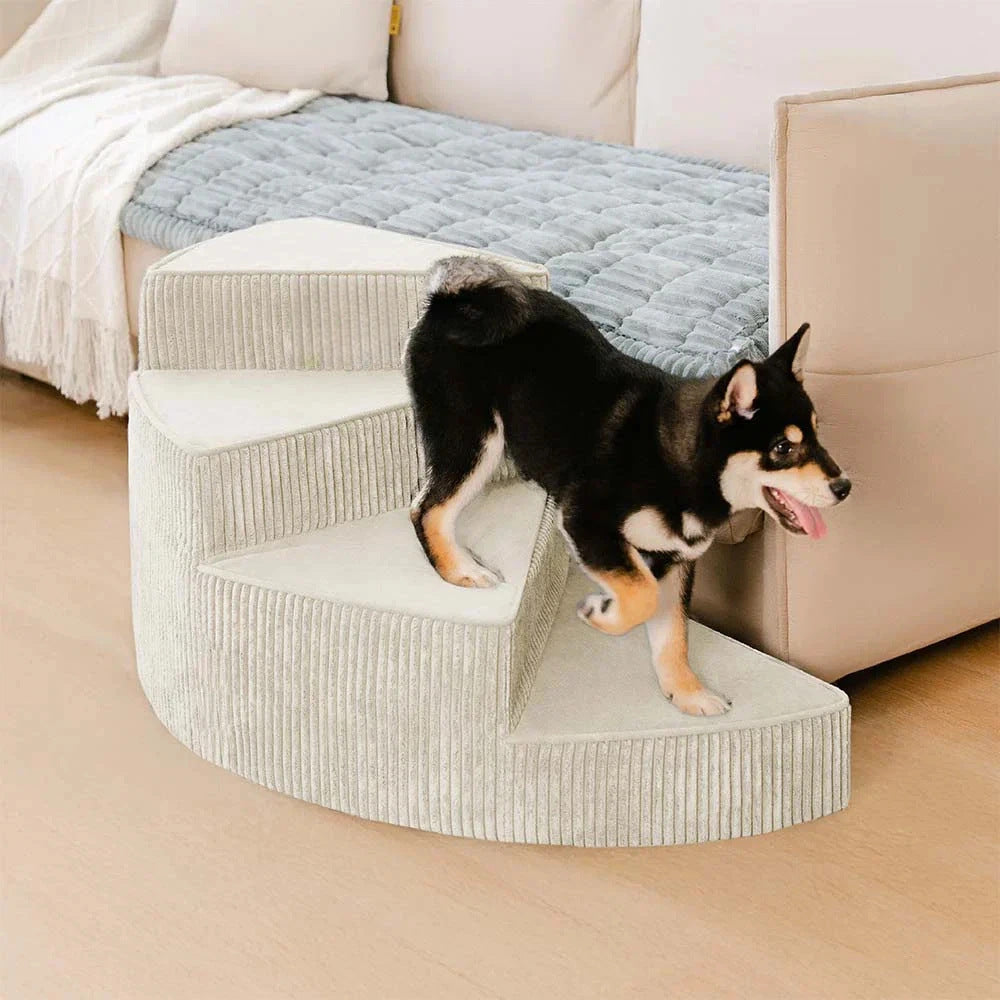 Rotatable Pet Stairs with Removable Washable Cover