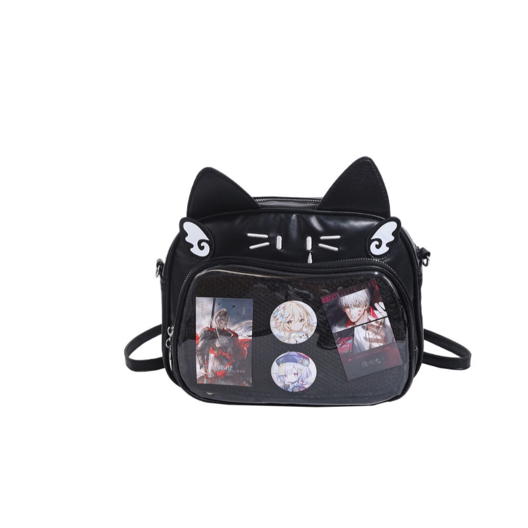 Mechanical Cat Cat PU Large Capacity Crossbody Bag