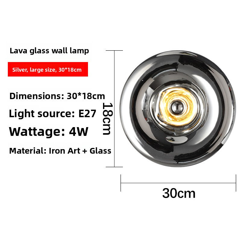 Glass Lava Wall Lamp LED Lighting