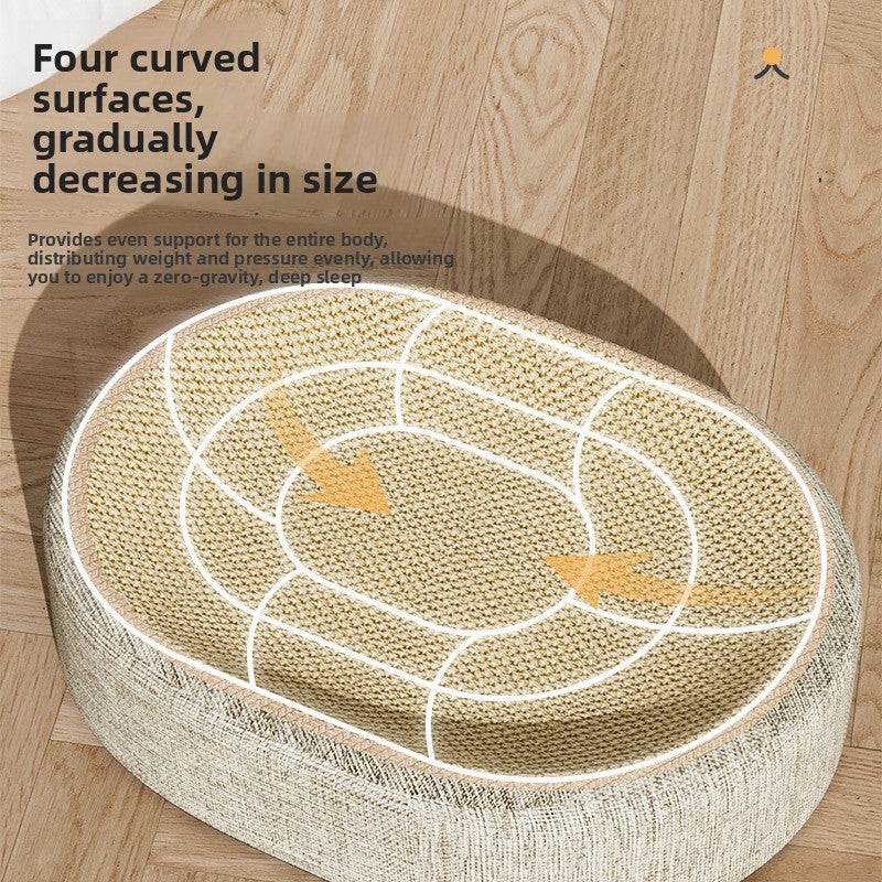 Durable Sisal Cat Scratch Board with Integrated Cat Nest