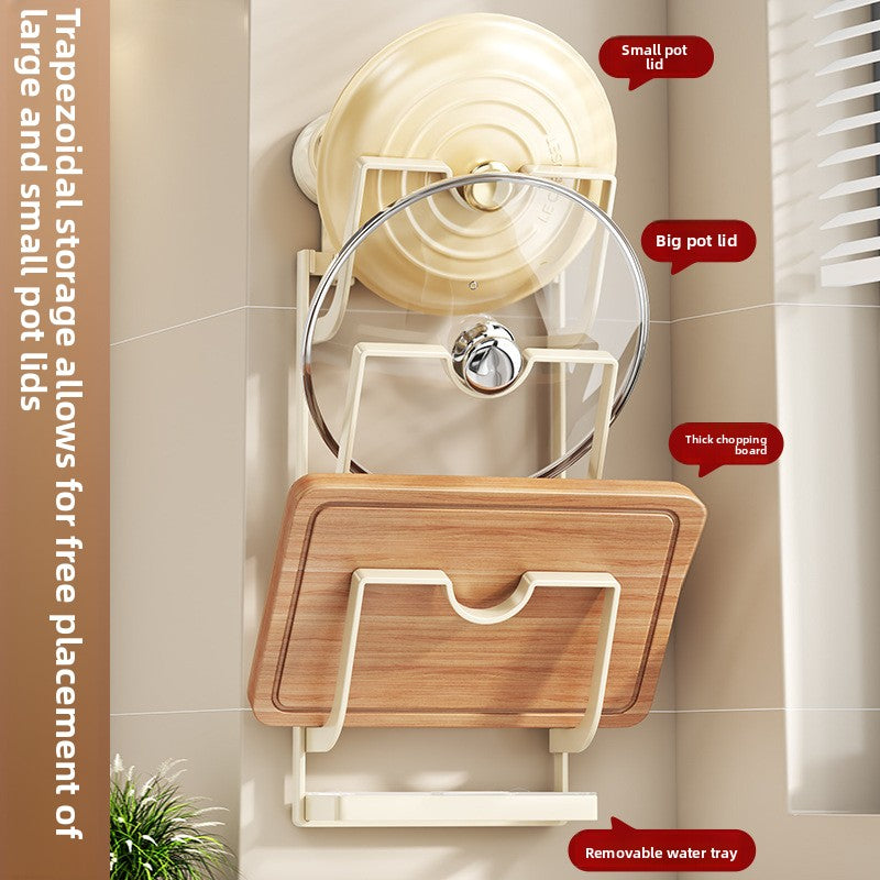 Suction Wall Mount Pot Lid Holder