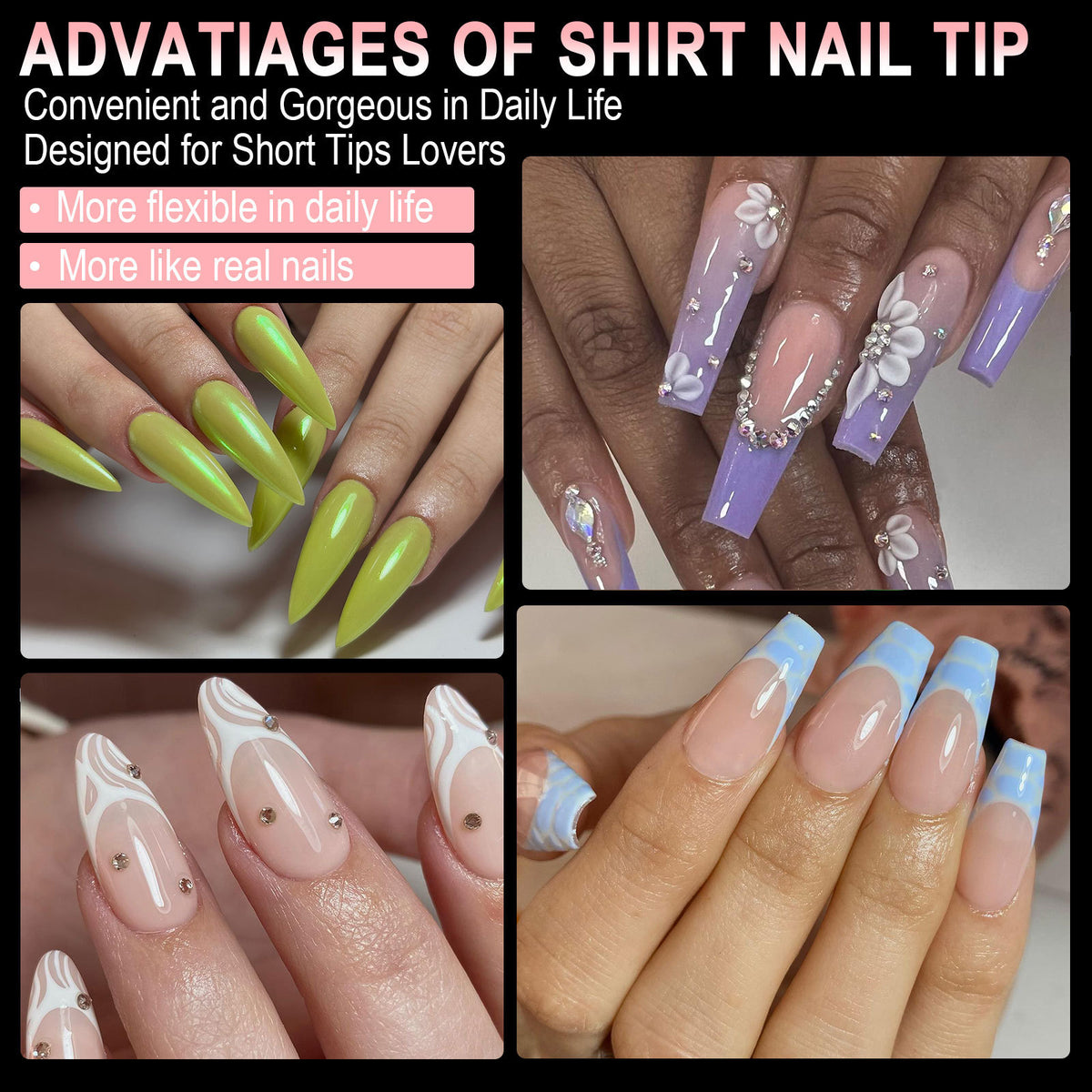 Semi-Frosted Artificial Nail Tips
