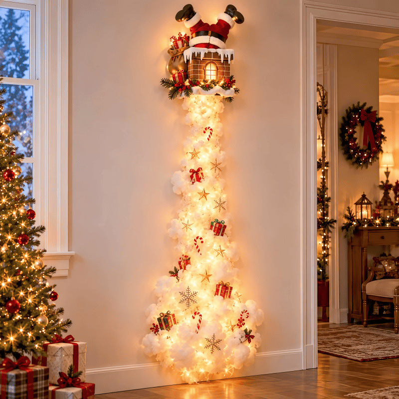 Wooden Christmas Spiral Wall Hanging Decor