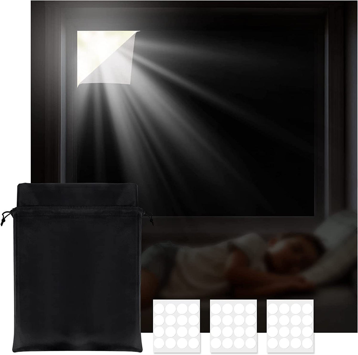 Portable Suction Cup Blackout Travel Curtain