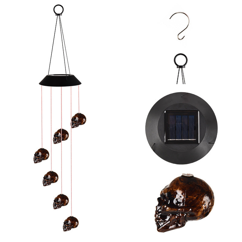 Solar butterfly wind chime lamp
