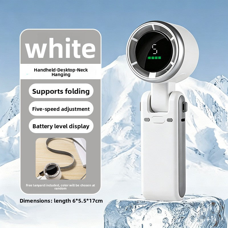 Portable USB charging mini neck-mounted handheld waist-mounted fan