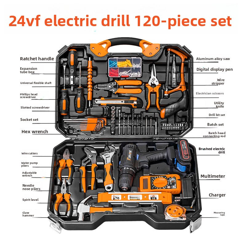 Lithium Battery Powered Hand Drill Tool Set