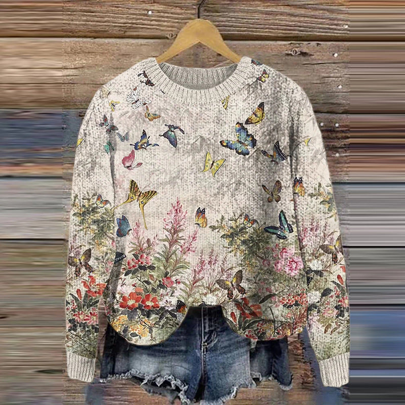 Women's 3D Printed Long Sleeve Sweatshirt Halloween Squirrel Novelty Top