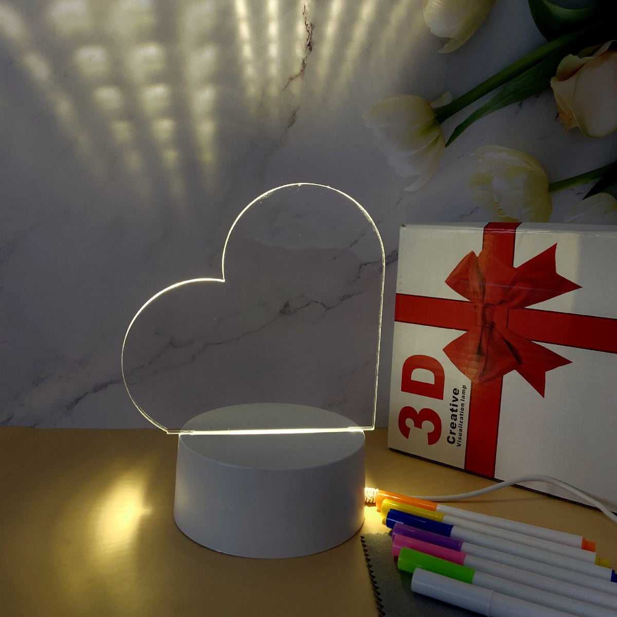 Creative USB-Powered Acrylic Writing Board Night Light