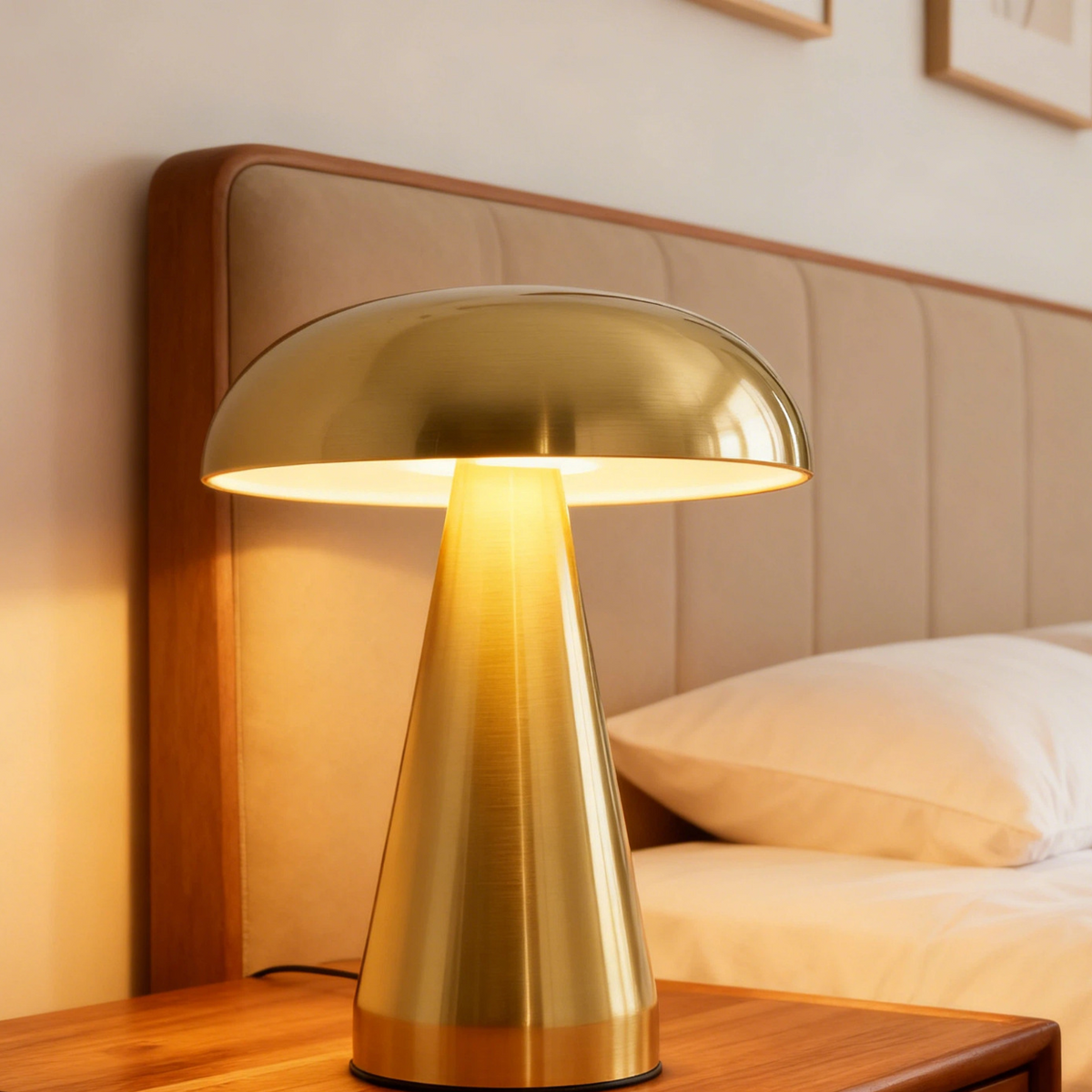 Mushroom Shape LED Rechargeable Table Lamp