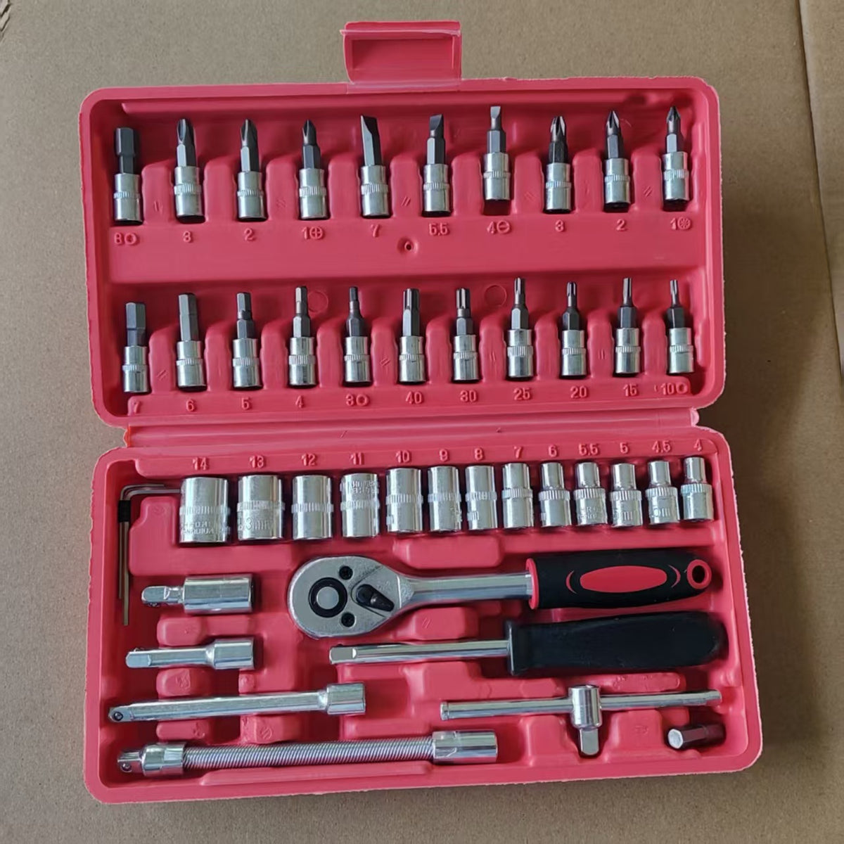 Socket Tool Set with Ratchet Wrench