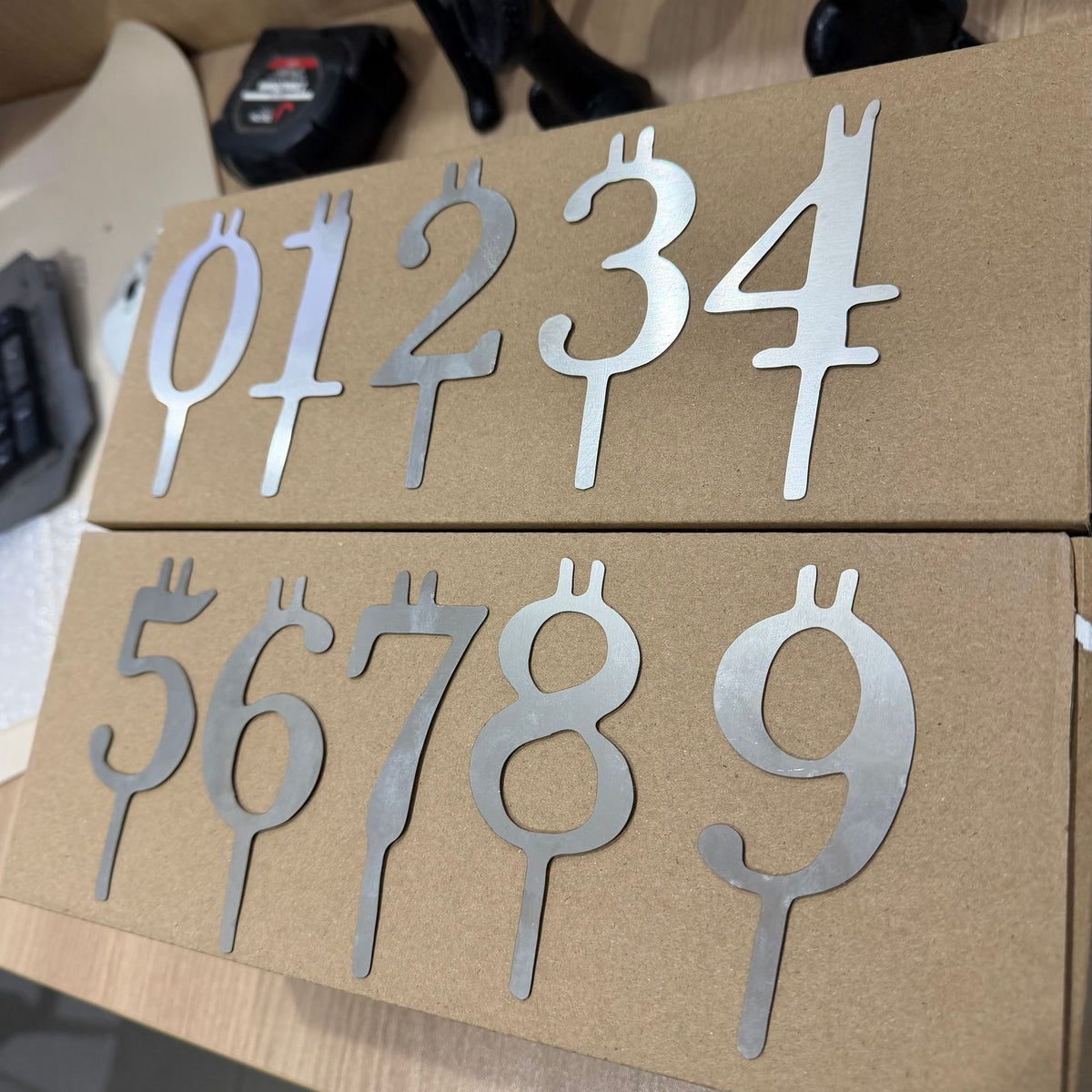Number Birthday Candle Holder Set