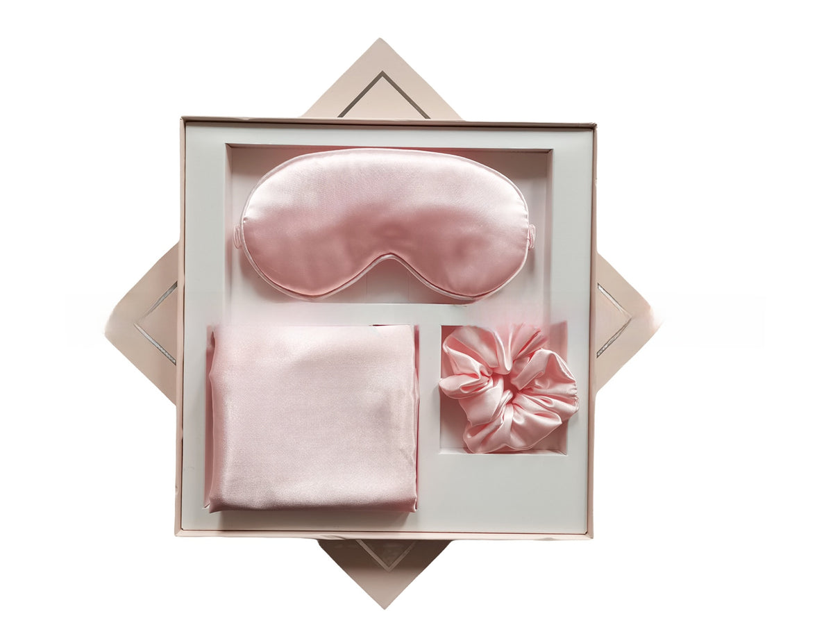 Silk-like four-piece sleep eye mask set