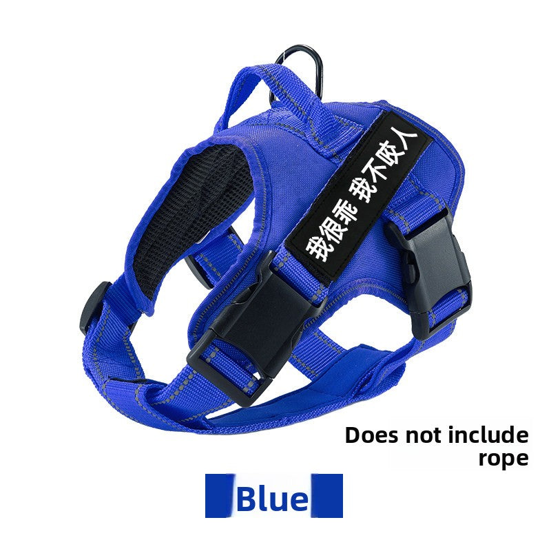 Dog walking vest-style chest harness