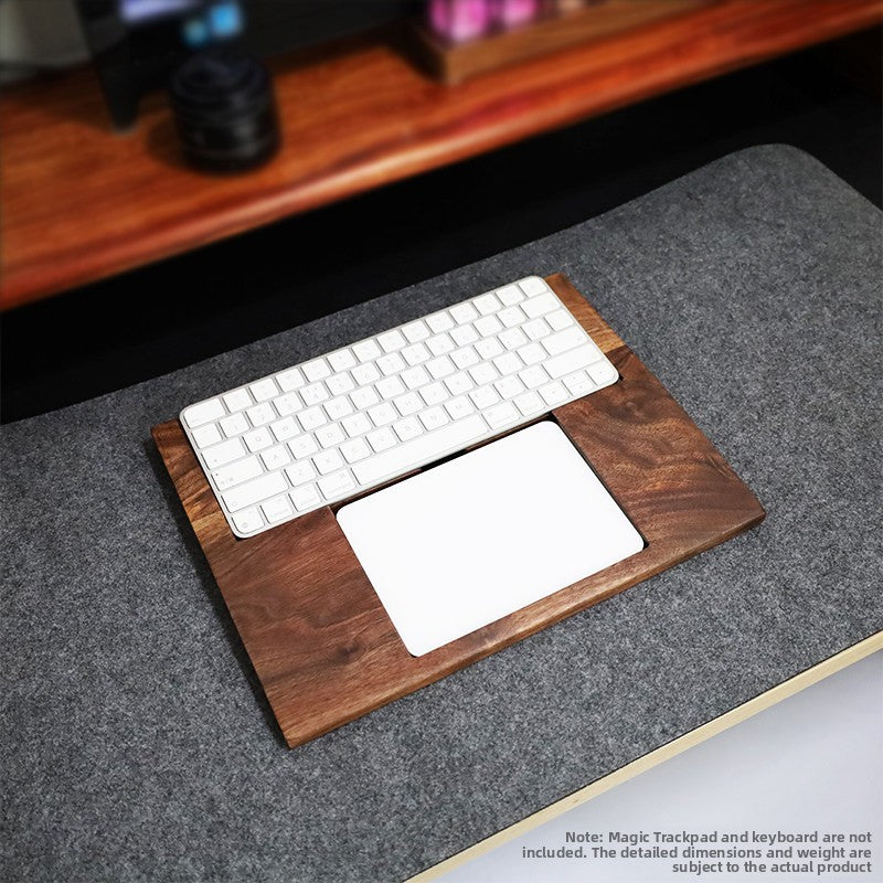 Walnut Wood Keyboard and Touchpad Stand with Wrist Rest