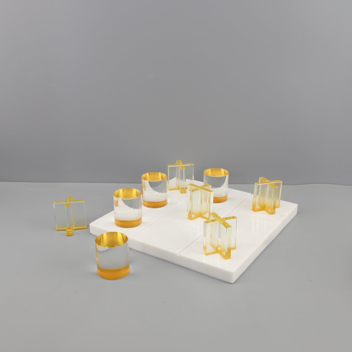 Modern Marble Crystal Chessboard Decor