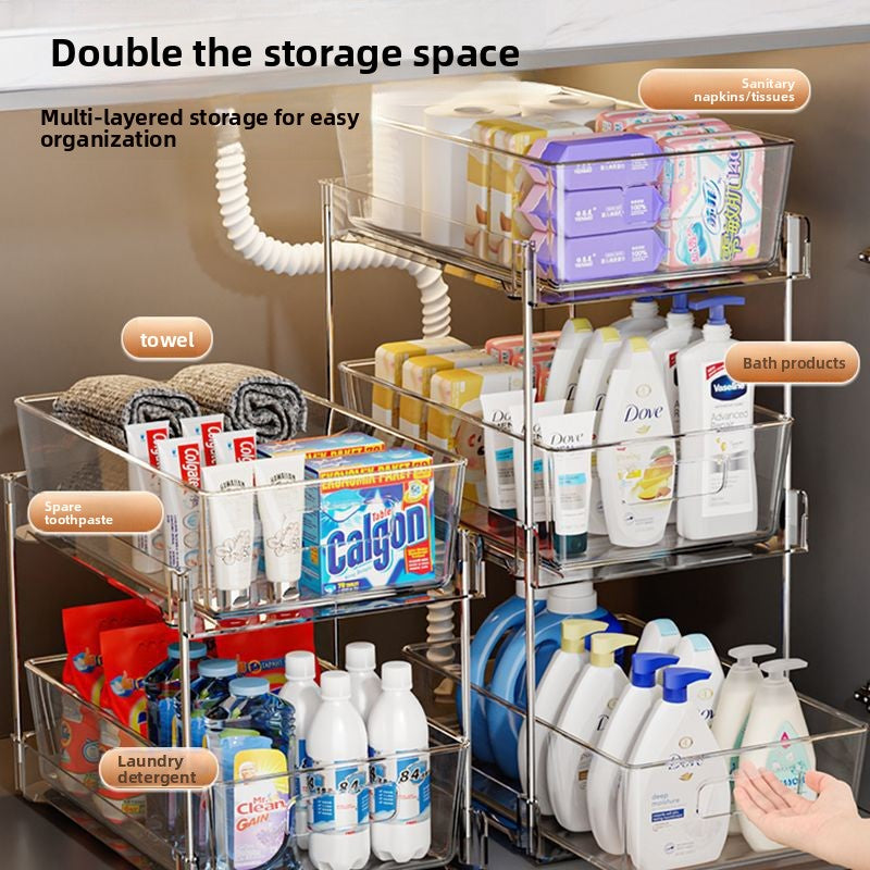 Pull-out Bathroom Storage Rack