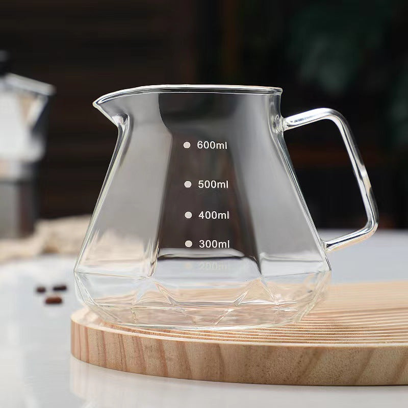 Glass coffee filter cup