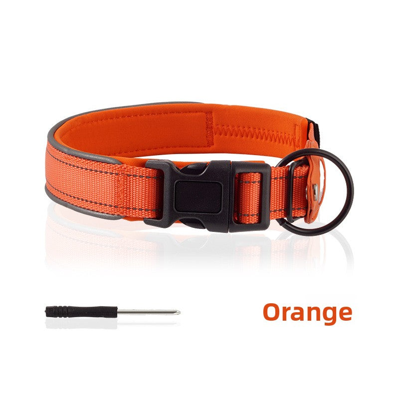 Nylon Pet Collar with Tracker Holder
