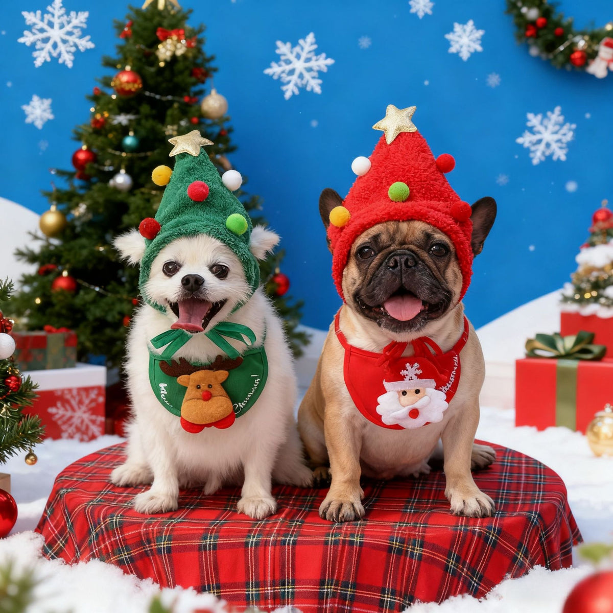 Adjustable Pet Hat and Bib Set