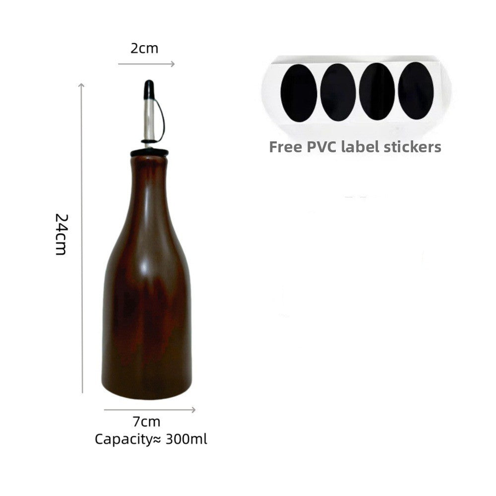 Ceramic Kitchen Oil and Vinegar Dispenser Bottle