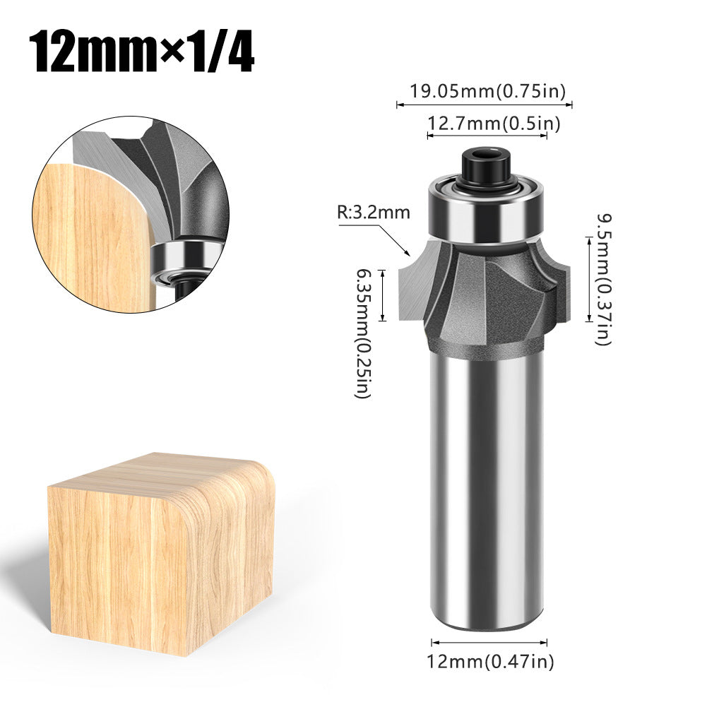 Tungsten Steel Round Angle Woodworking Milling Cutter
