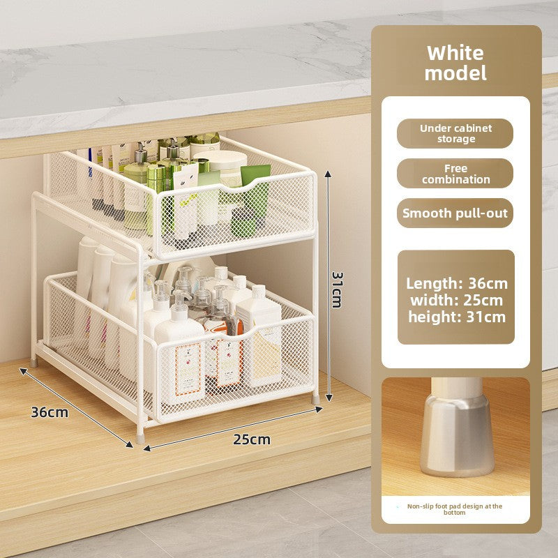 Bathroom sink shelf