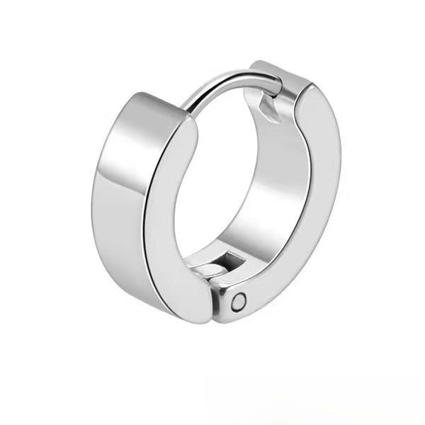 Men's Punk Style Stainless Steel Hoop Earrings