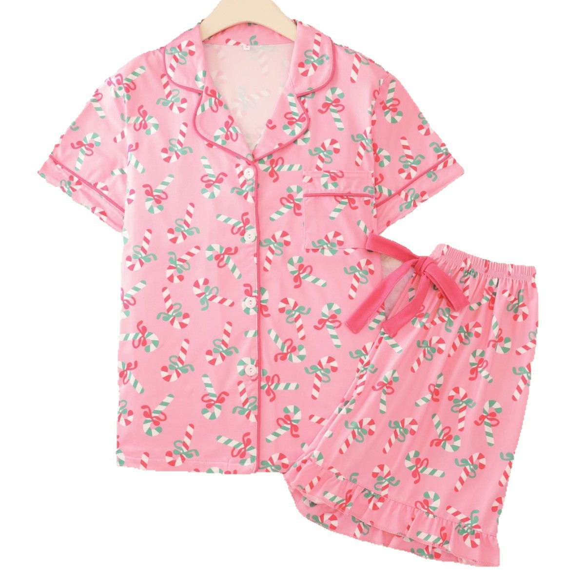 Womens Christmas Plaid Pajama Set